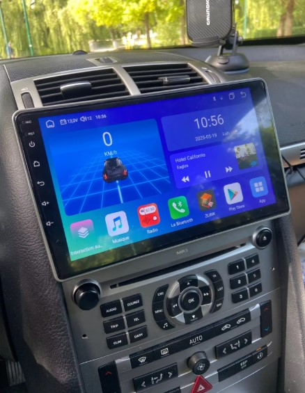 Navigatie Peugeot 407 din 2004-2011, Rezolutie 2K, Ecran QLED 9.5 inch, 8GB RAM si 128GB ROM, Android, Procesor Octacore, Slot sim 4G, Sunet DSP, Wireless Carplay [8]