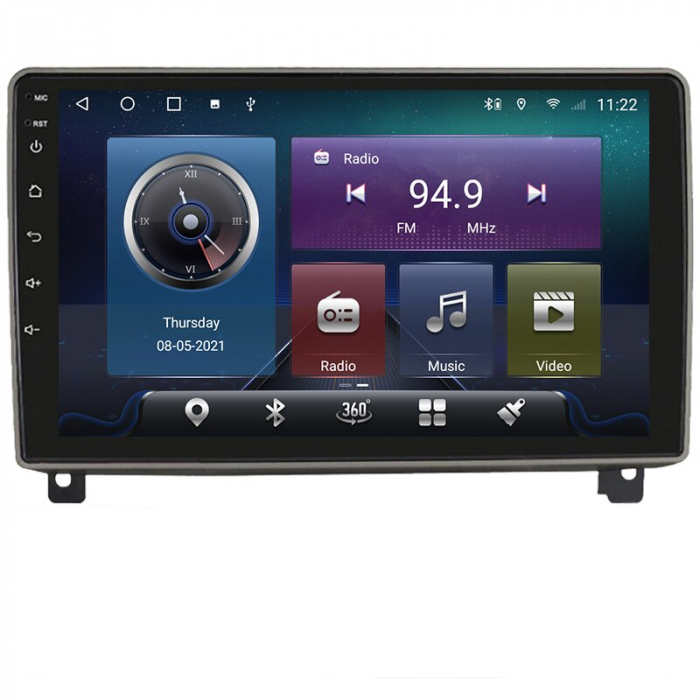 Navigatie Peugeot 407 din 2004-2011, Rezolutie 2K, Ecran QLED 9.5 inch, 8GB RAM si 128GB ROM, Android, Procesor Octacore, Slot sim 4G, Sunet DSP, Wireless Carplay [2]