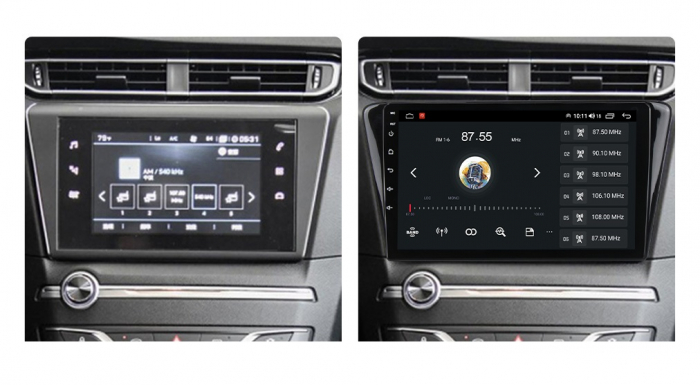 Navigatie Peugeot 408 ( 2014 - 2020 ) 4 GB RAM si 64 GB ROM, Slot Sim 4G, Procesor Octa Core, Carplay, Sunet DSP, Android, Aplicatii, Usb, Wi Fi, Bluetooth [5]