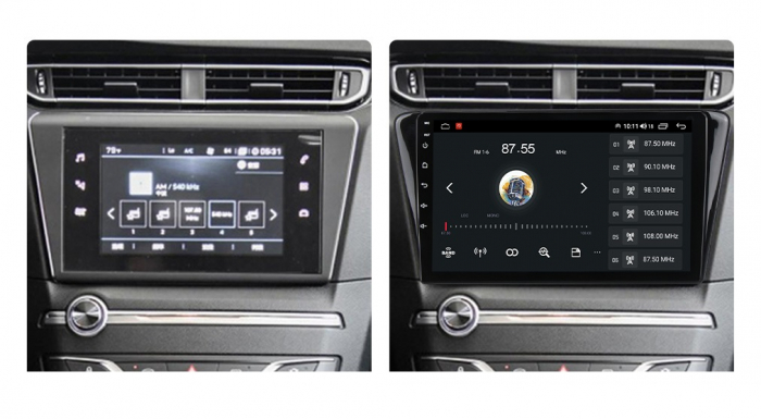 Navigatie Peugeot 408 din 2014-2020,Android 14 , 4GB RAM, Octacore, Slot Sim 4G, DSP, GPS, Wi-FI, Carplay, Android Auto, USB, Bluetooth, Waze, Touchscreen, 9 inch [2]