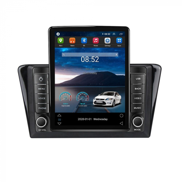 Navigatie Peugeot 408 din 2014 - 2020, Ecran TESLA 9.7 inch, 4 GB RAM si 64 GB ROM, Slot Sim 4G, Procesor Octa Core, Carplay integrat, Procesor Sunet Digital DSP, Android, Aplicatii, Usb, Wi Fi, Bluet [2]