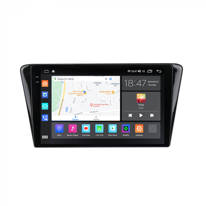 Navigatie Peugeot 408 din 2014-2020, Rezolutie 2K, Display QLED 9.5 inch, 4GB RAM si 64GB ROM, Android, Procesor Octacore, Slot sim 4G, Sunet DSP, Wireless Carplay si Android Auto, Camera Marsarier, U [4]