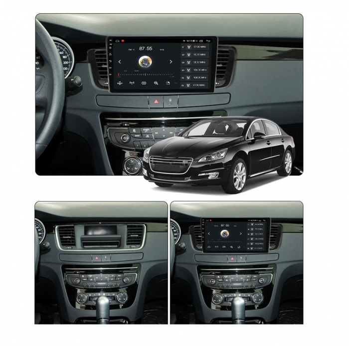 Navigatie Peugeot 508 din 2010-2018, Android 14, Wireless Carplay si Android Auto, 2GB RAM si 32GB ROM, Display IPS 9 inch, Camera Marsarier, Internet, Aplicatii, Wi Fi, Usb, Bluetooth [2]