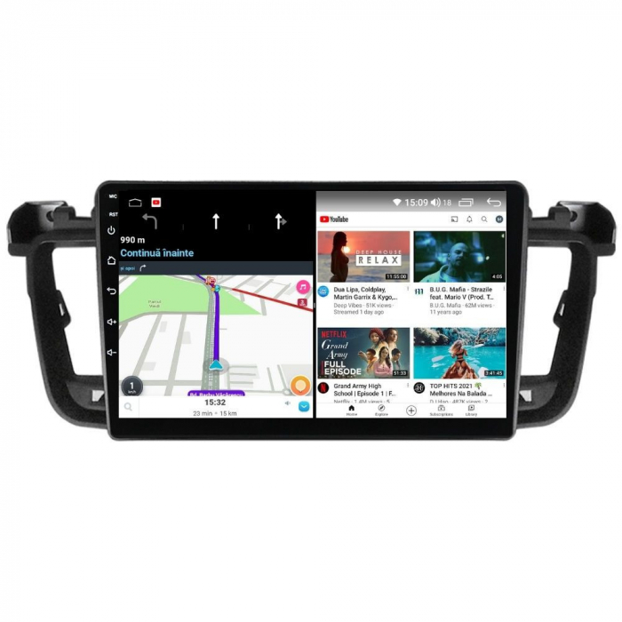 Navigatie Peugeot 508 din 2010-2018  Android 14 , 4GB RAM , Procesor Quad Core , Wireless Carplay si Android auto , Display HD Touchscreen, Wi-Fi , Bluetooth, USB [4]