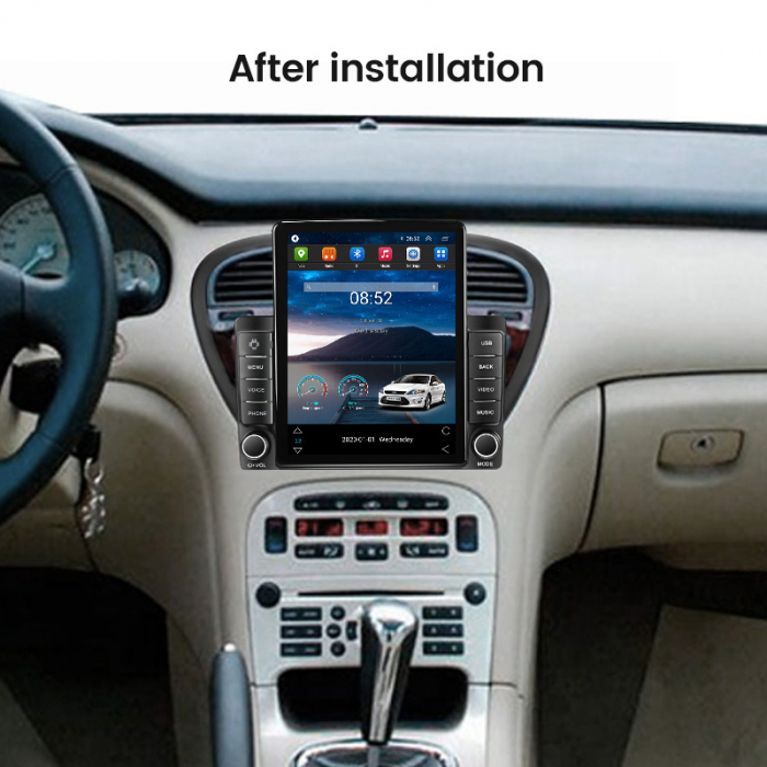 Navigatie Peugeot 607 din 2004-2010, Display TESLA 9.5 inch, 2GB RAM si 32GB ROM, Wireless Carplay si Android Auto, Procesor Octacore, Slot sim 4G, Sunet DSP, Camera Marsarier, Bluetooth, USB, Wi Fi, [2]