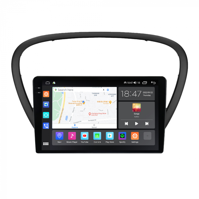 Navigatie Peugeot 607 din 2004-2010, Rezolutie 2K, Display QLED 9.5 inch, 4GB RAM si 64GB ROM, Android, Procesor Octacore, Slot sim 4G, Sunet DSP, Wireless Carplay si Android Auto, Camera Marsarier, U [4]