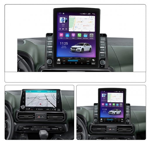 Navigatie Peugeot Partner 2018 - 2024, Ecran TESLA 9.7 inch, 8 GB RAM si 128 GB ROM, Android 15, Slot Sim 4G, Procesor Octa Core, Carplay Wireless si Android auto, Procesor Sunet Digital DSP, [2]