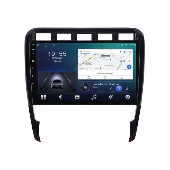 Navigatie Porsche Cayenne din 2002-2010, Rezolutie 2K, Display QLED 9.5 inch, 4GB RAM si 64GB ROM, Android, Procesor Octacore, Slot sim 4G, Sunet DSP, Wireless Carplay si Android Auto, Camera Marsarie [3]