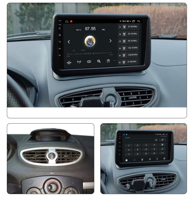 Navigatie Renault Clio 3 din 2006 - 2019, Android 14, 2GB RAM si 32GB ROM, Display IPS 9 inch, Camera Marsarier, Internet, Aplicatii, Wi Fi, Usb, Bluetooth [2]