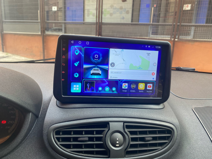 Navigatie Renault Clio 3 din 2006-2019, Rezolutie 2K, Display QLED 9.5 inch, 4GB RAM si 64GB ROM, Android, Procesor Octacore, Slot sim 4G, Sunet DSP, Wireless Carplay si Android Auto, Camera Marsarier [2]