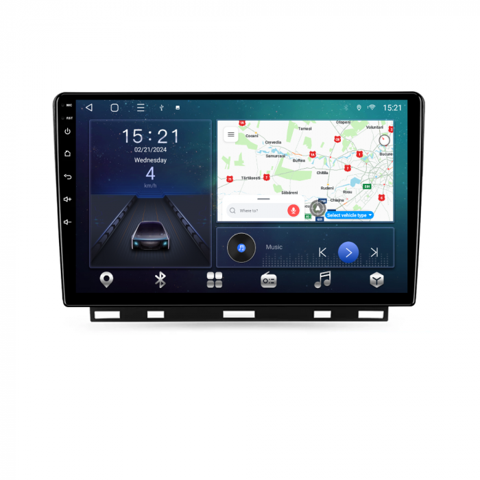 Navigatie Renault Clio 5 A-Clio5 8GB RAM si 128GB ROM, Ecran QLED 9 inch, Android 14, Procesor Octacore, Slot sim 4G, Sunet DSP, Wireless Carplay si Android Auto [1]