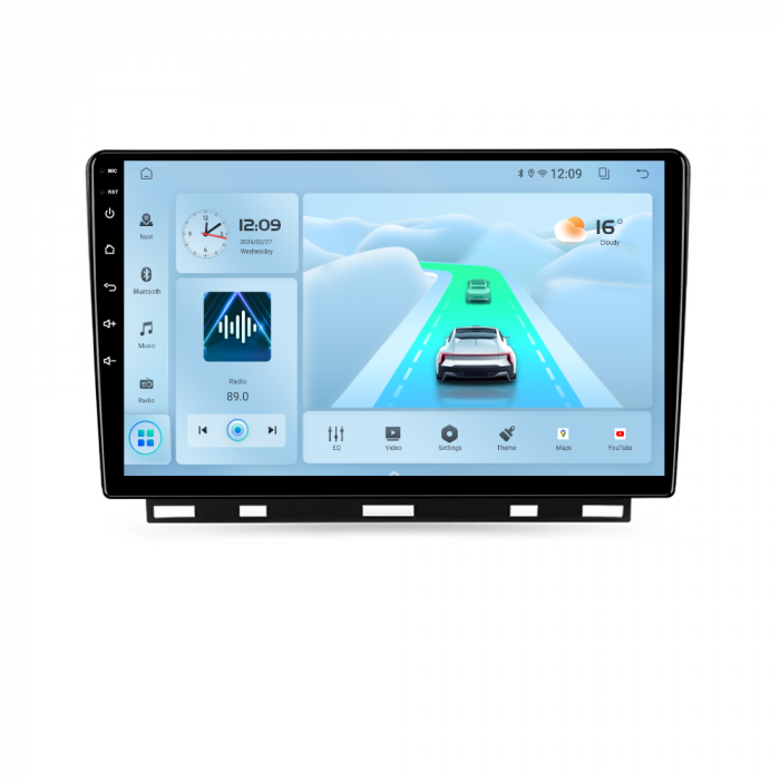 Navigatie Renault Clio 5 A-Clio5  Rezolutie 2K, Display QLED 9.5 inch, 4GB RAM si 64GB ROM, Android, Procesor Octacore, Slot sim 4G, Sunet DSP, Wireless Carplay si Android Auto, Camera Marsa [1]