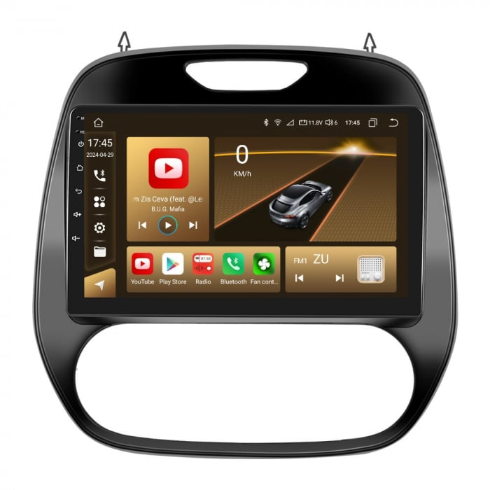 Navigatie Renault K-ZE din 2015 - 2022 Android 14 , 4GB RAM , Procesor Quad Core , Wireless Carplay si Android auto , Display HD Touchscreen, Wi-Fi , Bluetooth, USB [3]