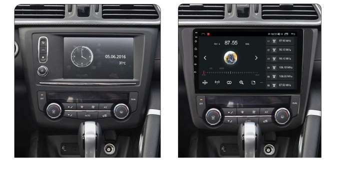 Navigatie Renault Kadjar din 2016-2020, Android 14, Wireless Carplay si Android Auto, 2GB RAM si 32GB ROM, Display IPS 9 inch, Camera Marsarier, Internet, Aplicatii, Wi Fi, Usb, Bluetooth [2]