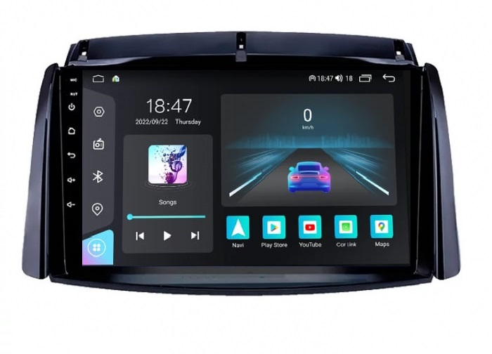 Navigatie Renault Koleos din 2008-2016, Rezolutie 2K, Display QLED 9.5 inch, 4GB RAM si 64GB ROM, Android, Procesor Octacore, Slot sim 4G, Sunet DSP, Wireless Carplay si Android Auto, Camera Marsarier [1]