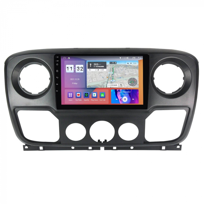 Navigatie RENAULT MASTER 2021-2024, 8GB RAM si 128GB ROM, Ecran QLED 9 inch, Android 14, Procesor Octacore, Slot sim 4G, Sunet DSP, Wireless Carplay si Android Auto [1]