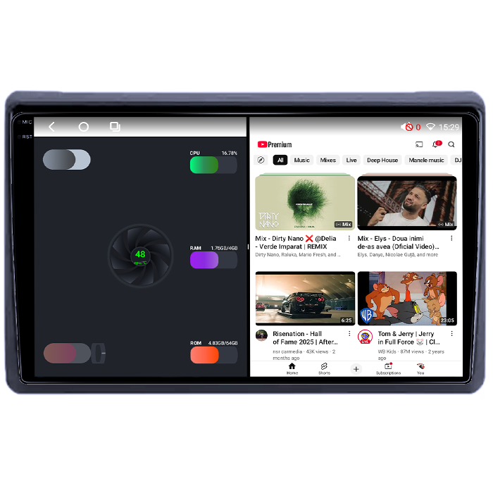 Navigatie Renault Master 2021 8GB RAM si 128GB ROM, Ecran QLED 9 inch, Android 14, Procesor Octacore, Slot sim 4G, Sunet DSP, Wireless Carplay si Android Auto [3]