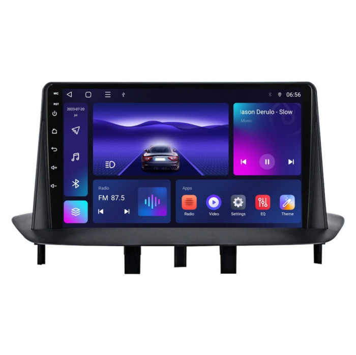 Navigatie Renault Megane 2 din 2002-2009 Android 14 , 4GB RAM , Procesor Quad Core , Wireless Carplay si Android auto , Display HD Touchscreen, Wi-Fi , Bluetooth, USB [1]