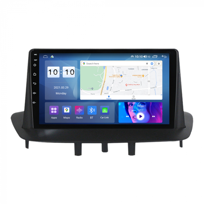 Navigatie Renault Megane 3 Fluence ( 2009 -2015 ) 4 GB RAM si 64 GB ROM, Slot Sim 4G, Procesor Octa Core, Carplay, Sunet DSP, Android, Aplicatii, Usb, Wi Fi, Bluetooth [2]