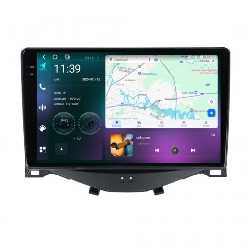 Navigatie CITROEN C1 , 2014 - 2021 , 8GB RAM si 128GB ROM, Ecran QLED 9 inch, Android 14, Procesor Octacore, Slot sim 4G, Sunet DSP, Wireless Carplay si Android Auto [1]