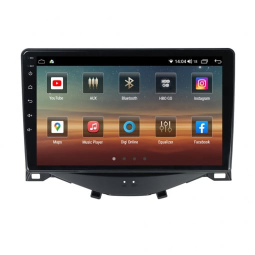 Navigatie CITROEN C1 , 2014 - 2021 , 8GB RAM si 128GB ROM, Ecran QLED 9 inch, Android 14, Procesor Octacore, Slot sim 4G, Sunet DSP, Wireless Carplay si Android Auto [4]