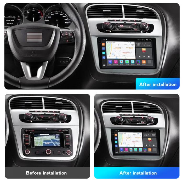 Navigatie Seat Altea 2004-2015 Rezolutie 2K , 8GB RAM+128GB ROM QLED [4]