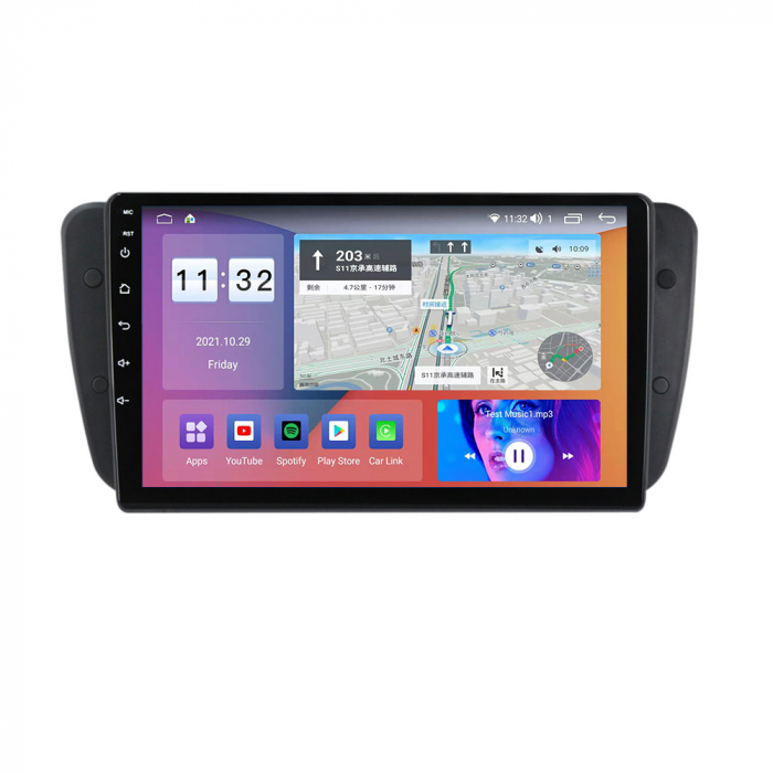 Navigatie Seat ibiza ( 2009-2013 ) , Android , Display 9 inch , 2GB RAM +32 GB ROM , Internet , 4G , Aplicatii , Waze , Wi Fi , Usb , Bluetooth , Mirrorlink [1]