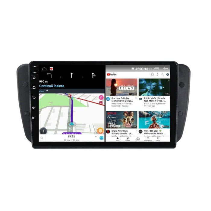 Navigatie Seat Ibiza din 2009-2013 Android 14 , 4GB RAM , Procesor Quad Core , Wireless Carplay si Android auto , Display HD Touchscreen, Wi-Fi , Bluetooth, USB [3]
