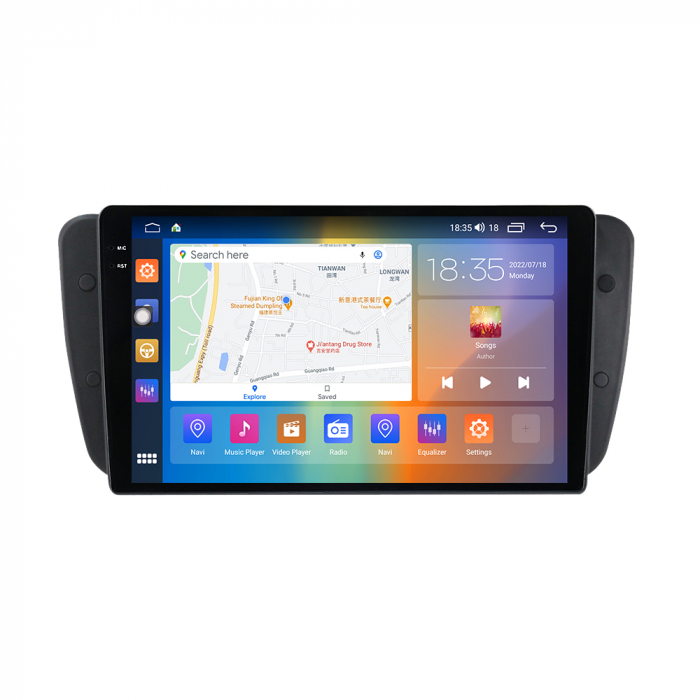 Navigatie Seat Ibiza din 2009-2013, Rezolutie 2K, Display QLED 9.5 inch, 4GB RAM si 64GB ROM, Android, Procesor Octacore, Slot sim 4G, Sunet DSP, Wireless Carplay si Android Auto, Camera Marsarier, US [4]