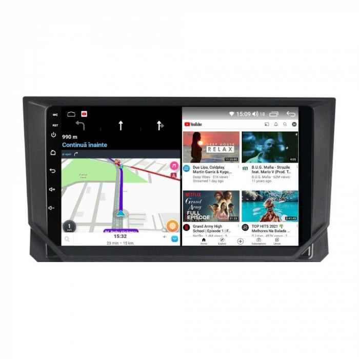 Navigatie Seat Ibiza din 2017-2020 Android 14 , 4GB RAM , Procesor Quad Core , Wireless Carplay si Android auto , Display HD Touchscreen, Wi-Fi , Bluetooth, USB [4]