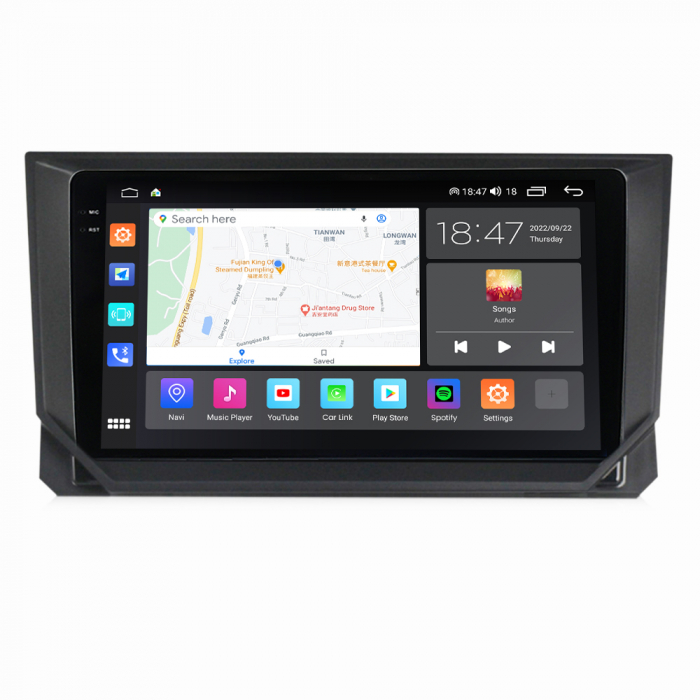 Navigatie Seat Ibiza din 2017-2020, Rezolutie 2K, Ecran QLED 9.5 inch, 8GB RAM si 128GB ROM, Android, Procesor Octacore, Slot sim 4G, Sunet DSP, Wireless Carplay si Android Auto [3]