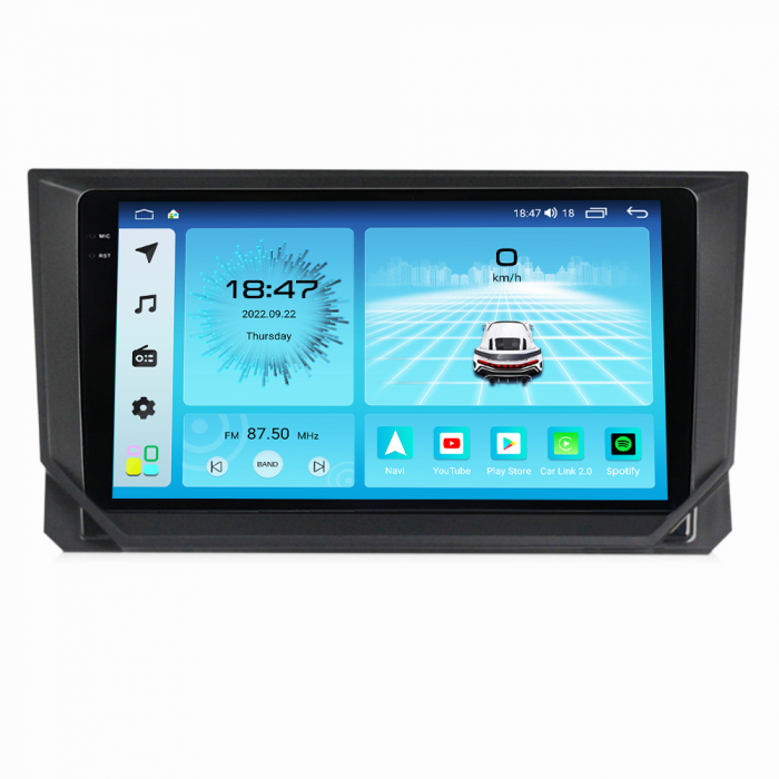 Navigatie Seat Ibiza din 2017-2020, Rezolutie 2K, Ecran QLED 9.5 inch, 8GB RAM si 128GB ROM, Android, Procesor Octacore, Slot sim 4G, Sunet DSP, Wireless Carplay si Android Auto [4]