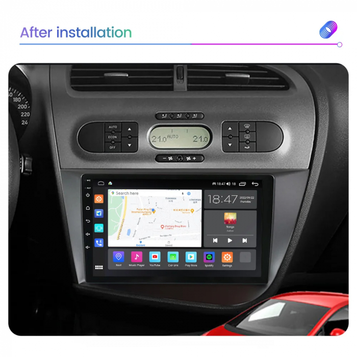 Navigatie Seat Leon 2005-2012 Rezolutie 2K , 4GB RAM+64GB ROM QLED [6]