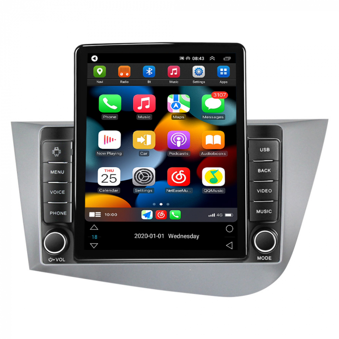 Navigatie Seat Leon 2005-2012 Ecran TESLA 9.7 inch, 8 GB RAM si 128 GB ROM, Android 15, Slot Sim 4G, Procesor Octa Core, Carplay Wireless si Android auto, Procesor Sunet Digital DSP, Aplic [2]