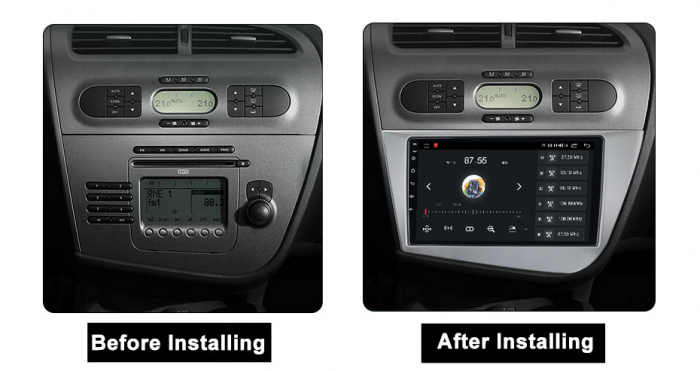 Navigatie Seat Leon 2005-2012 Android 14 , 2GB RAM QLED Carplay [4]