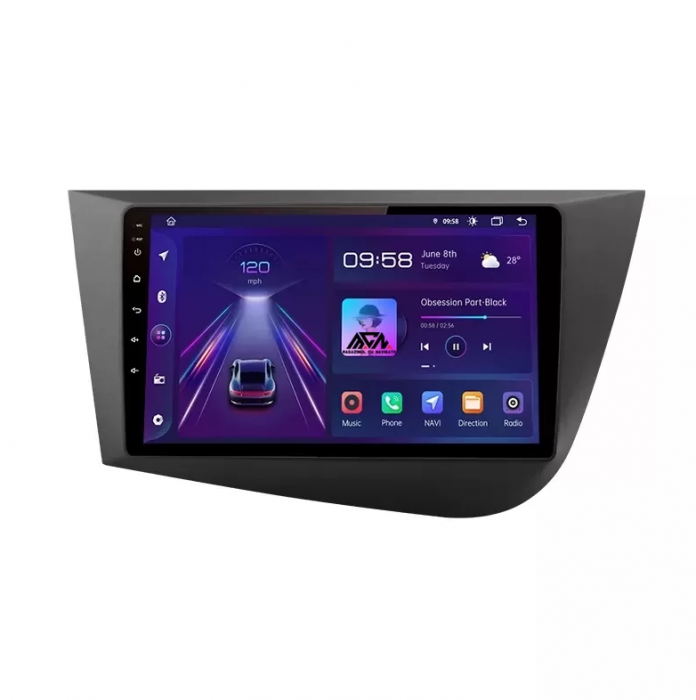 Navigatie Seat Leon 2005 - 2012 Android 14 , 4GB RAM , Procesor Quad Core , Wireless Carplay si Android auto , Display HD Touchscreen, Wi-Fi , Bluetooth, USB [1]