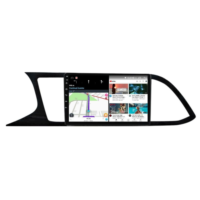 Navigatie Seat Leon 3 ( 2014 - 2020 ) 4GB RAM si 64GB ROM, Ecran QLED 9 inch, Android 14, Procesor Octacore, Slot sim 4G, Sunet DSP, Wireless Carplay si Android Auto, Camera Marsarier [3]