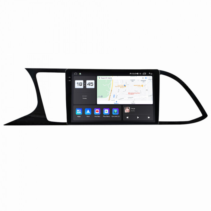 Navigatie Seat Leon 3 din 2014-2020, Rezolutie 2K, Display QLED 9.5 inch, 4GB RAM si 64GB ROM, Android, Procesor Octacore, Slot sim 4G, Sunet DSP, Wireless Carplay si Android Auto, Camera Marsarier, U [5]