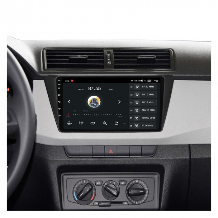 Navigatie Skoda Fabia din 2015 - 2021, 4GB RAM si 64GB ROM, Ecran QLED 9 inch, Android 14, Procesor Octacore, Slot sim 4G, Sunet DSP, Wireless Carplay si Android Auto, Camera Marsarier [2]