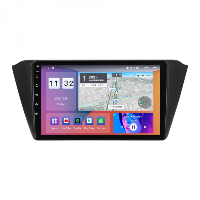 Navigatie Skoda Fabia din 2015-2021 Android 14 , 4GB RAM , Procesor Quad Core , Wireless Carplay si Android auto , Display HD Touchscreen, Wi-Fi , Bluetooth, USB [4]