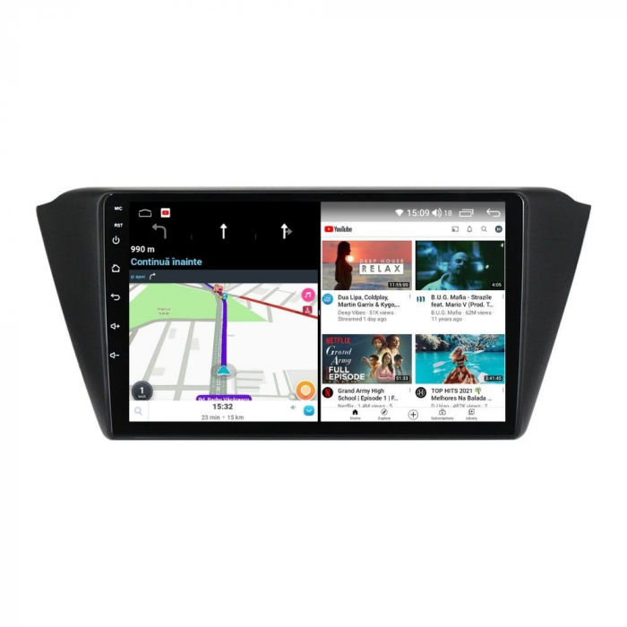 Navigatie Skoda Fabia din 2015-2021 Android 14 , 4GB RAM , Procesor Quad Core , Wireless Carplay si Android auto , Display HD Touchscreen, Wi-Fi , Bluetooth, USB [4]