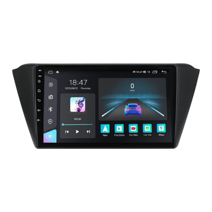 Navigatie Skoda Fabia din 2015-2021, Rezolutie 2K, Display QLED 9.5 inch, 4GB RAM si 64GB ROM, Android, Procesor Octacore, Slot sim 4G, Sunet DSP, Wireless Carplay si Android Auto, Camera Marsarier, U [1]