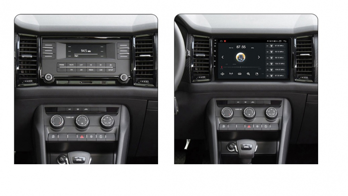 Navigatie Skoda Kodiaq din 2016-2021,  Android 14 , 4GB RAM, Octacore, Slot Sim 4G, DSP, GPS, Wi-FI, Carplay, Android Auto, USB, Bluetooth, Waze, Touchscreen, 9 inch [3]