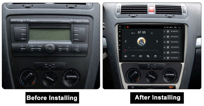 Navigatie Skoda Octavia 2 din 2008 - 2013, Android 14, Wireless Carplay si Android Auto, 2GB RAM si 32GB ROM, Display IPS 10 inch, Camera Marsarier, Internet, Aplicatii, Wi Fi, Usb, Bluetooth [3]