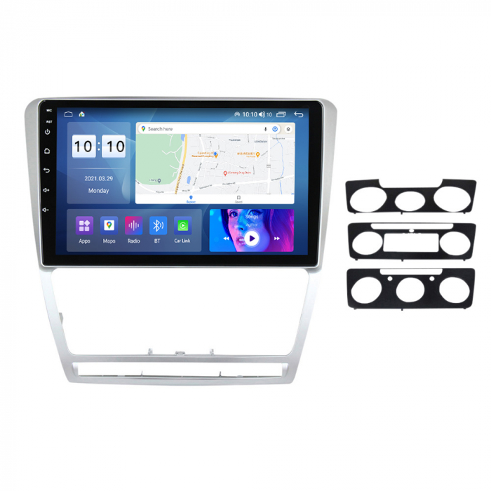 Navigatie Skoda Octavia 2 din 2008 - 2013, Android 14, Wireless Carplay si Android Auto, 2GB RAM si 32GB ROM, Display IPS 10 inch, Camera Marsarier, Internet, Aplicatii, Wi Fi, Usb, Bluetooth [2]