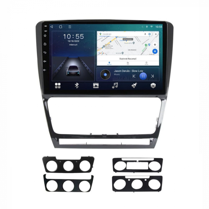Navigatie Skoda Octavia 2 din 2008 - 2013 Android 14 , 4GB RAM , Procesor Quad Core , Wireless Carplay si Android auto , Display HD Touchscreen, Wi-Fi , Bluetooth, USB [2]
