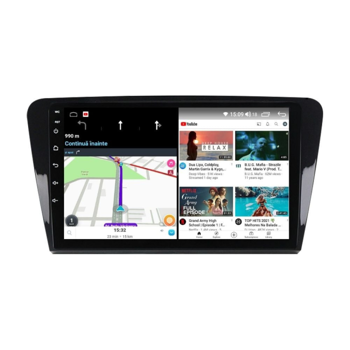Navigatie Skoda Octavia 3 din 2013-2018, Rezolutie 2K, Display QLED 9.5 inch, 4GB RAM si 64GB ROM, Android, Procesor Octacore, Slot sim 4G, Sunet DSP, Wireless Carplay si Android Auto, Camera Marsarie [3]