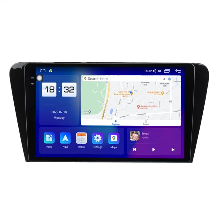 Navigatie Skoda Octavia 3 din 2013-2018, Rezolutie 2K, Ecran QLED 10.5 inch, 8GB RAM si 128GB ROM, Android, Procesor Octacore, Slot sim 4G, Sunet DSP, Wireless Carplay si Android Auto [4]