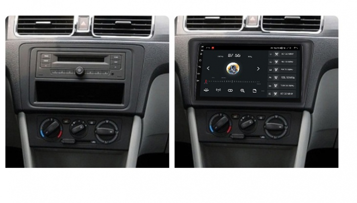 Navigatie Skoda Rapid din 2013-2018, Android 14 , 4GB RAM, Octacore, Slot Sim 4G, DSP, GPS, Wi-FI, Carplay, Android Auto, USB, Bluetooth, Waze, Touchscreen, 9 inch [2]