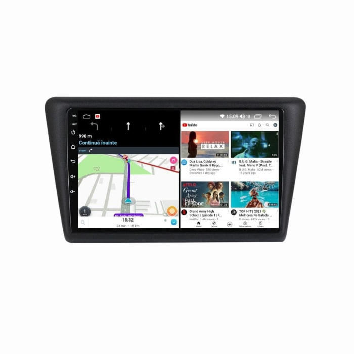 Navigatie Skoda Rapid din 2013-2018, Android 14, Wireless Carplay si Android Auto, 2GB RAM si 32GB ROM, Display IPS 9 inch, Camera Marsarier, Internet, Aplicatii, Wi Fi, Usb, Bluetooth [2]